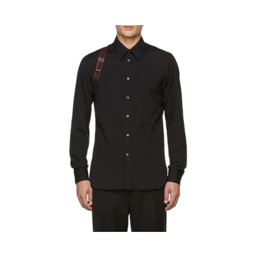 Logo Tape Harness Detailed Shirt
