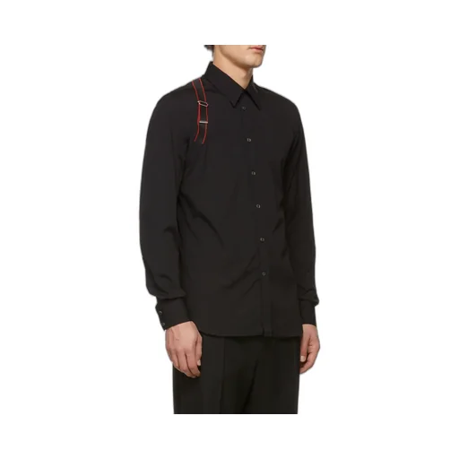 Logo Tape Harness Detailed Shirt