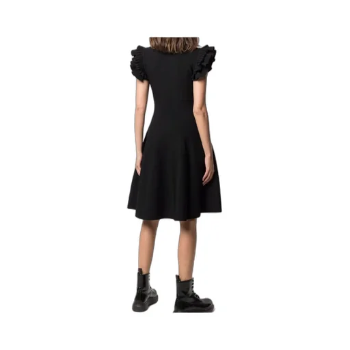 Ruffled Sleeve Mini Dress