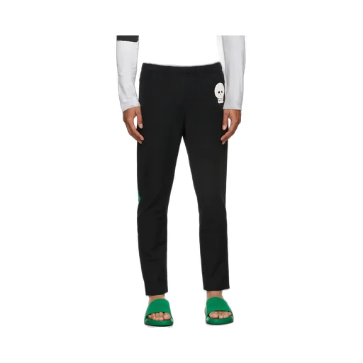 Skull Embroidered Straight-Leg Pants