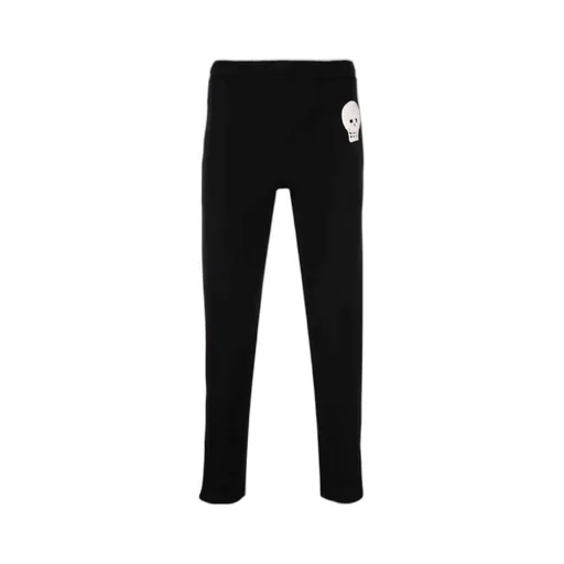 Skull Embroidered Straight-Leg Pants