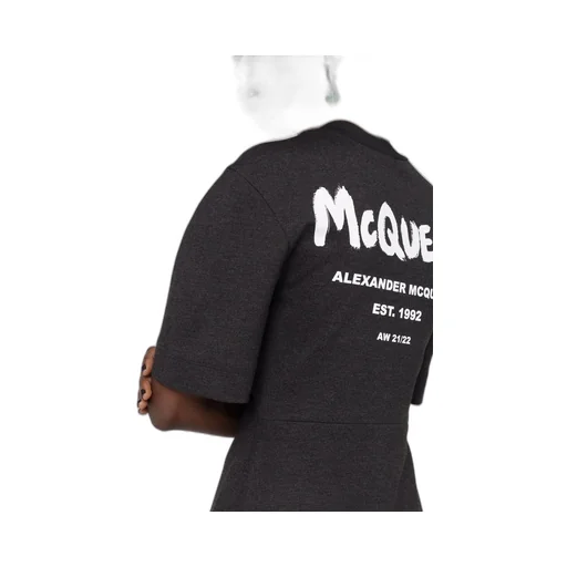 Rear Logo-Print Mini Dress