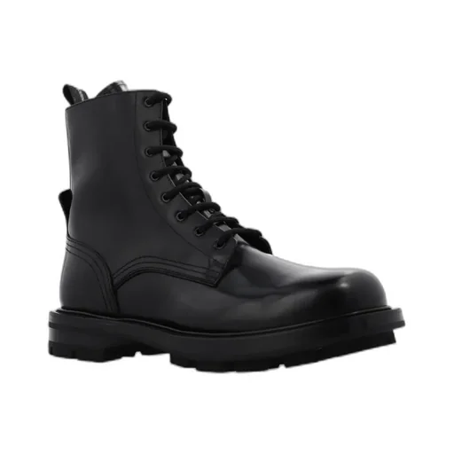 Polished Lace-Up Boots
