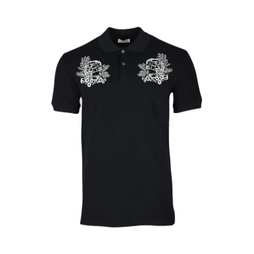 Skull Embroidered Polo Shirt