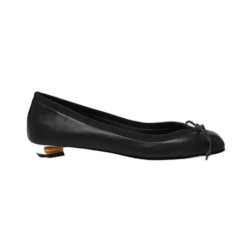 Armadillo Bow-Detailed Ballet Flats