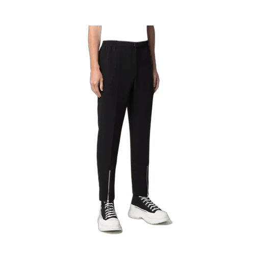 Zip-Detail Relaxed Trousers