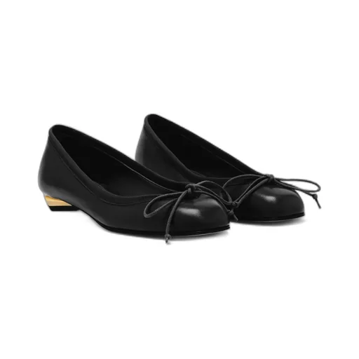 Armadillo Bow-Detailed Ballet Flats