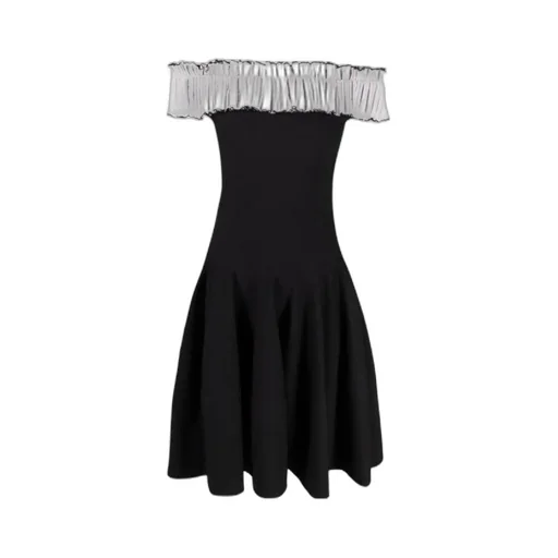 Off-Shoulder Flared Dress