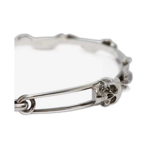 Skull Safety Pin Bracelet