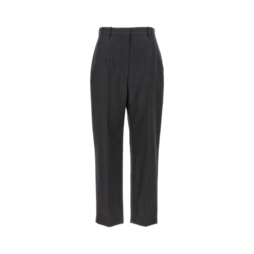 Straight-Leg Pinstripe Tailored Pants
