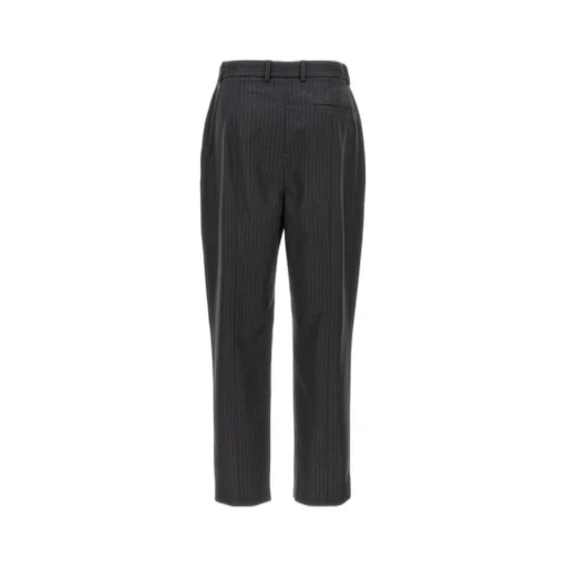 Straight-Leg Pinstripe Tailored Pants