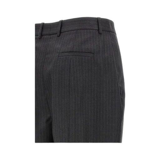 Straight-Leg Pinstripe Tailored Pants