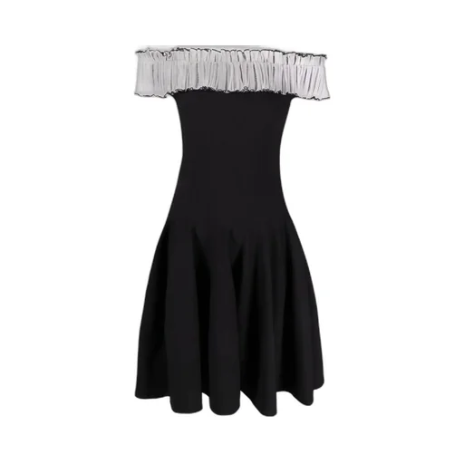 Off-Shoulder Flared Dress