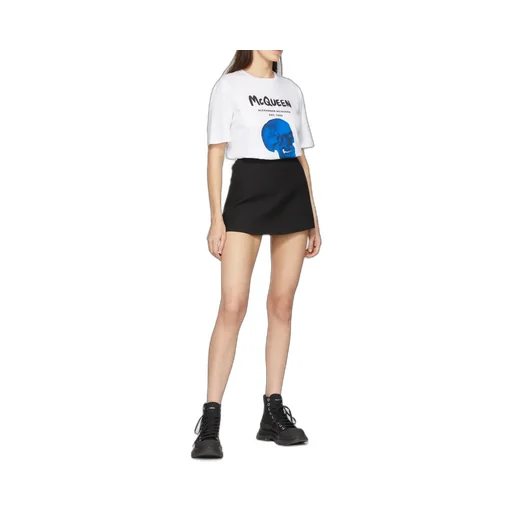 Skull-Print Logo T-Shirt