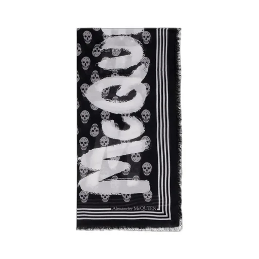 Graffiti Skull Printed Scarf
