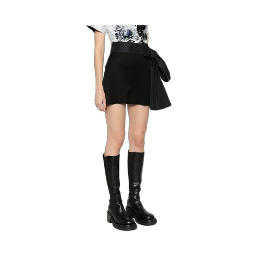 Bow-Detailed High-Waist Shorts