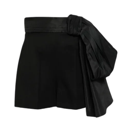 Bow-Detailed High-Waist Shorts