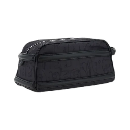 Cross Detailed Zipped Wash Bag