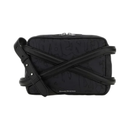 The Harness Logo-Printed Zipped Camera Bag