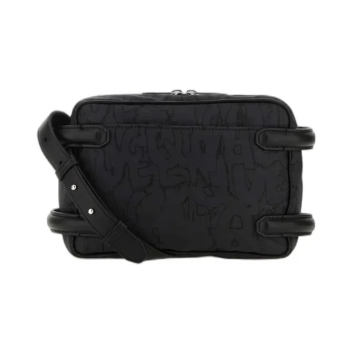 The Harness Logo-Printed Zipped Camera Bag