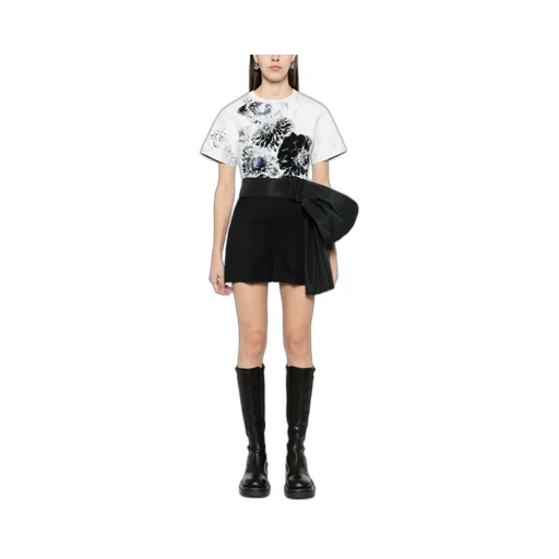 Bow-Detailed High-Waist Shorts
