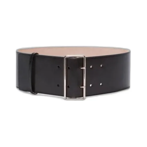 Black Leather Waist Belt