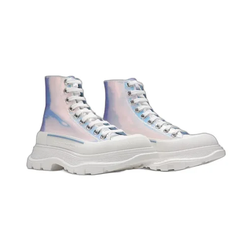 Tread Slick Metallic-Effect Sneakers