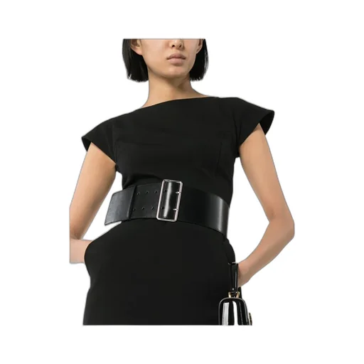 Black Leather Waist Belt
