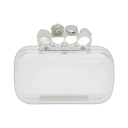 Skull Four-Ring Transparent Clutch Bag