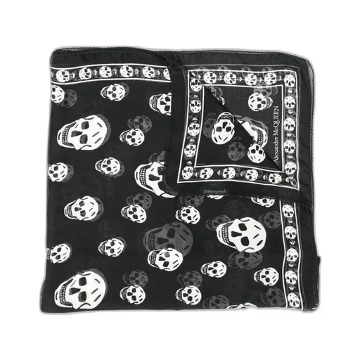 Skull Printed Finished Edges Scarf