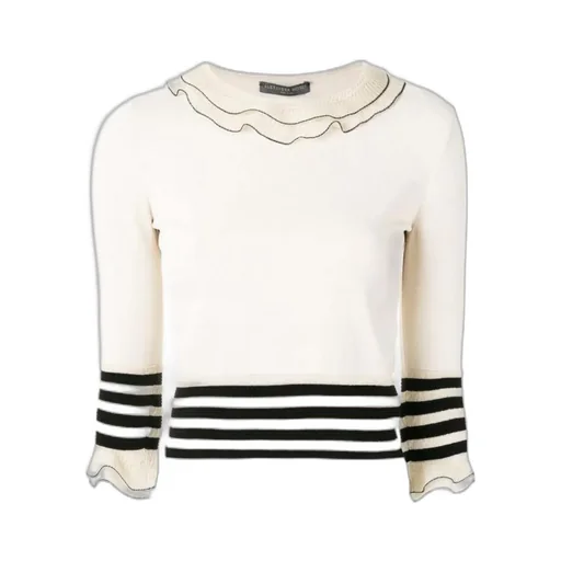 Ruffled Knitted Pullover