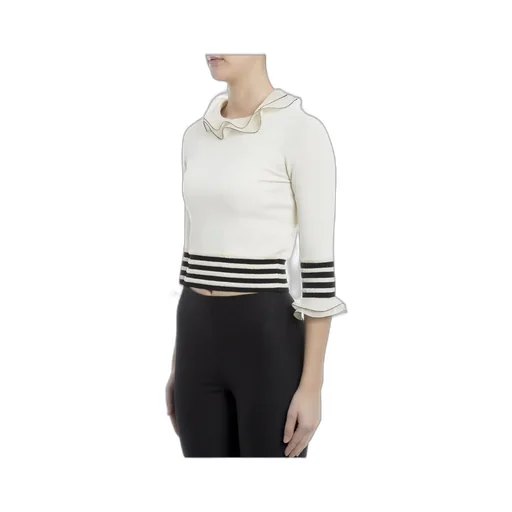 Ruffled Knitted Pullover