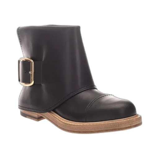 Buckle-Detail Ankle Boots