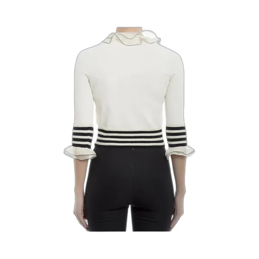 Ruffled Knitted Pullover