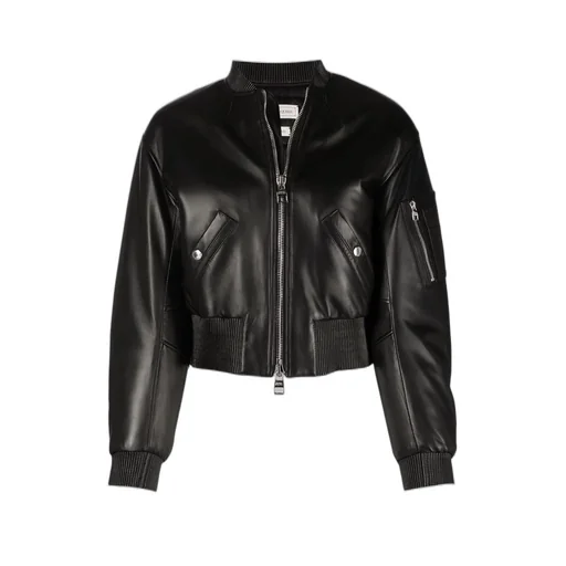 Polished-Finish Zip-Fastening Jacket