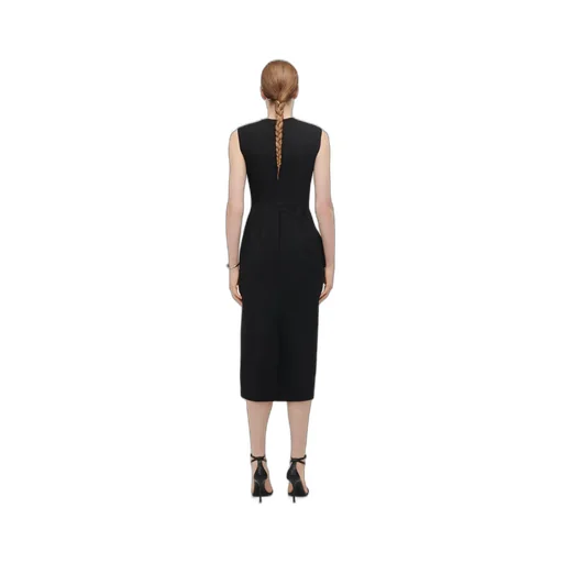Ruffle Detailed Asymmetric Sleeveless Dress