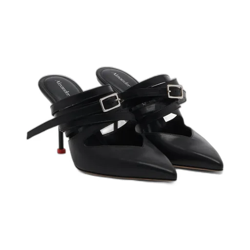 Strappy Pointed-Toe Mules