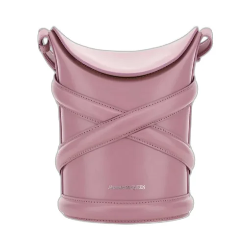 The Curve Logo Embossed Bucket Bag