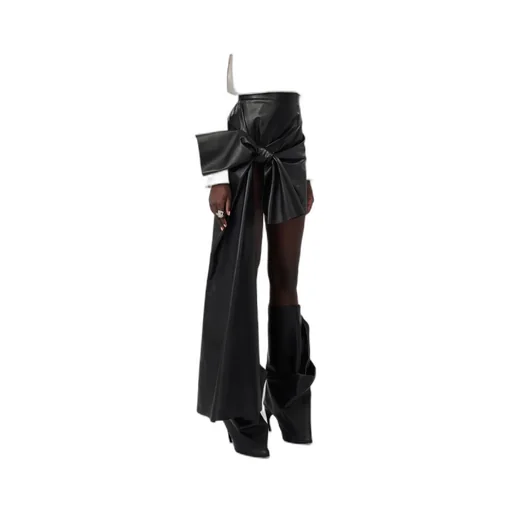 Knotted Drape Mini Skirt