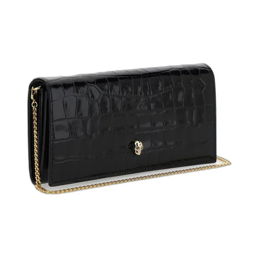 Skull Embossed Clutch Bag
