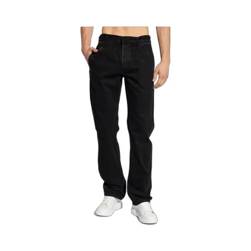 Logo Patch Straight-Leg Jeans