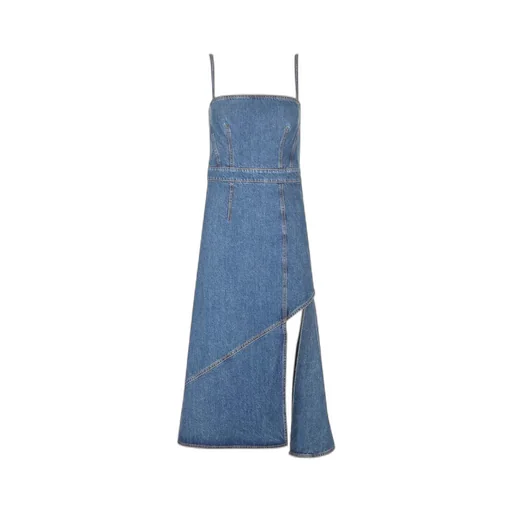 Slit Detailed Denim Dress