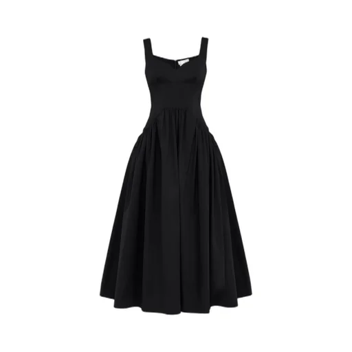 Sweetheart Neck Corset Midi Dress
