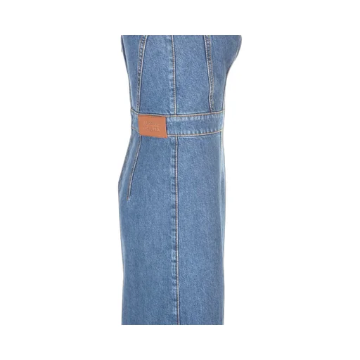 Slit Detailed Denim Dress