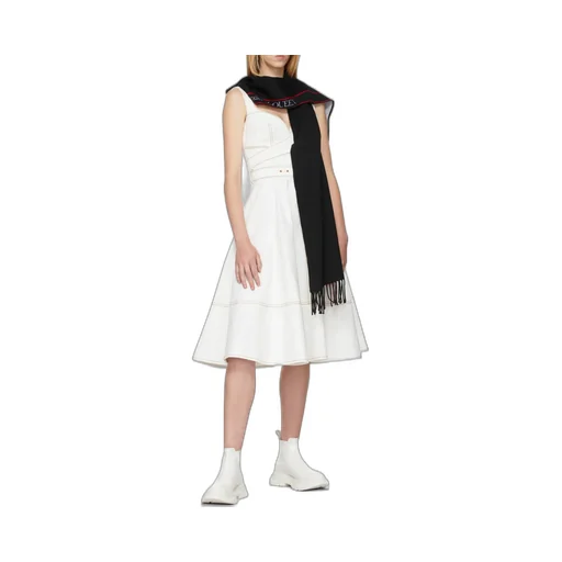 Logo Fringed Scarf