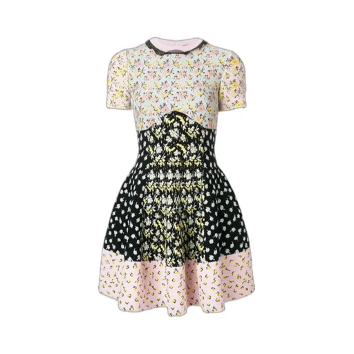 Floral Printed Knitted Dress