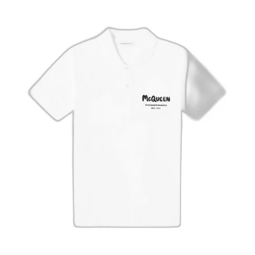 Graffiti Logo Printed Polo Shirt