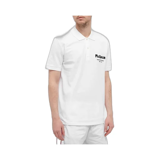 Graffiti Logo Printed Polo Shirt