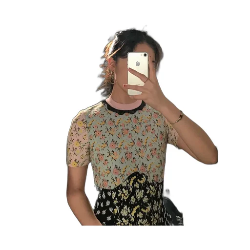 Floral Printed Knitted Dress