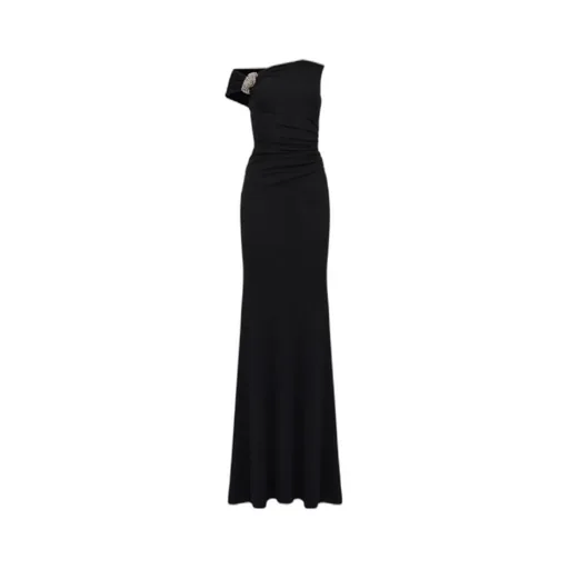 Asymmetrical Crystal Tie Dress